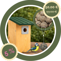 Nistkasten Set mit Raubtierschutz und 50 Meisenknödeln