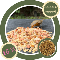 Schalenloses Ganzjahresfutter 18 kg mit getrocknete...