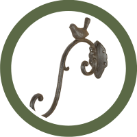 Gusseisen Wandhaken mit Vogel – Doppelhaken...